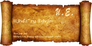 Ujházy Edvin névjegykártya